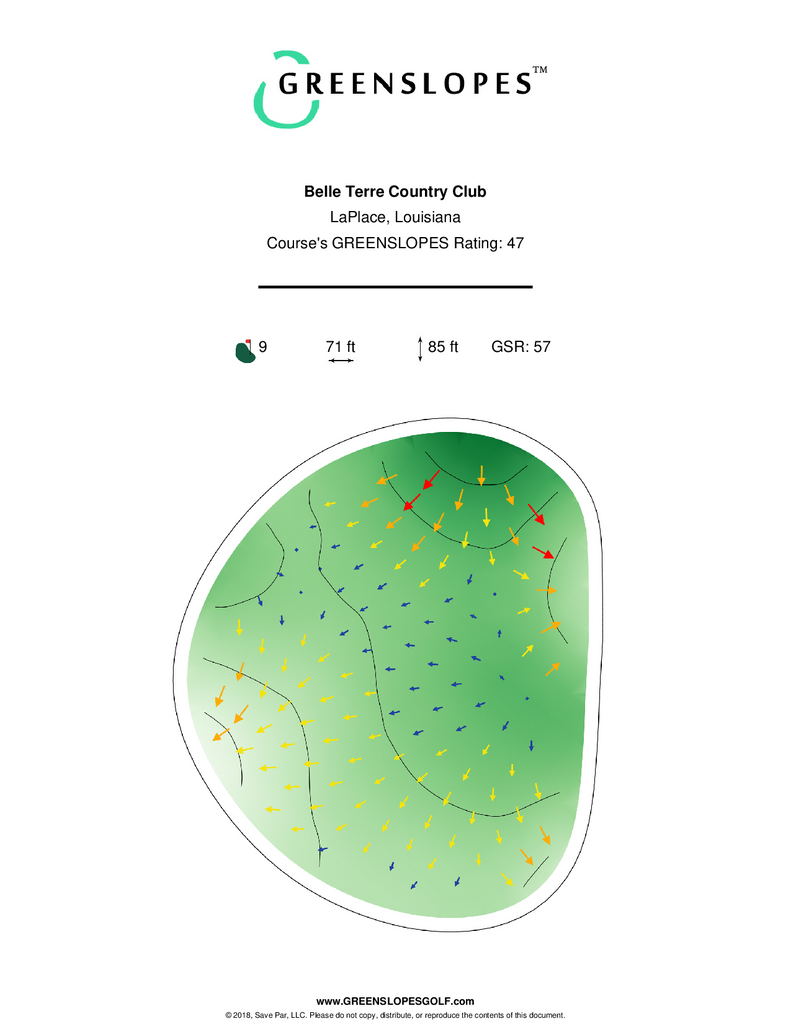 Belle Terre Country Club LaPlace GREENSLOPES Golf